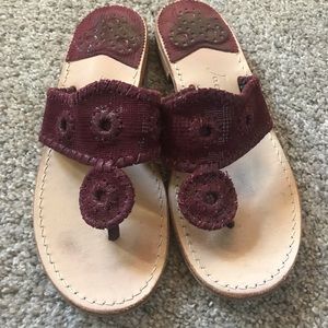 Jack Rogers Dark Ruby Sandal sz 7